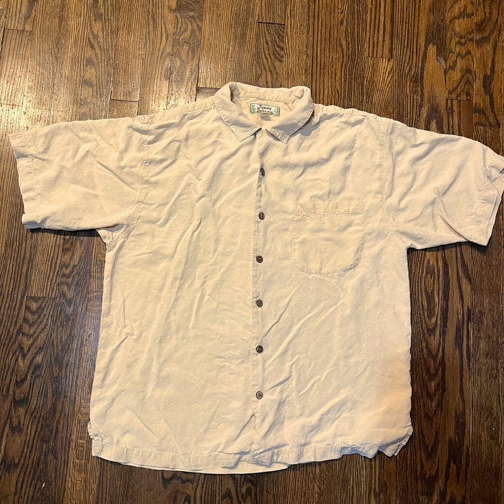 Tommy Bahama 100% Silk Hawaiian Button Up Shirt L